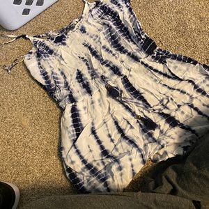 Acid wash romper